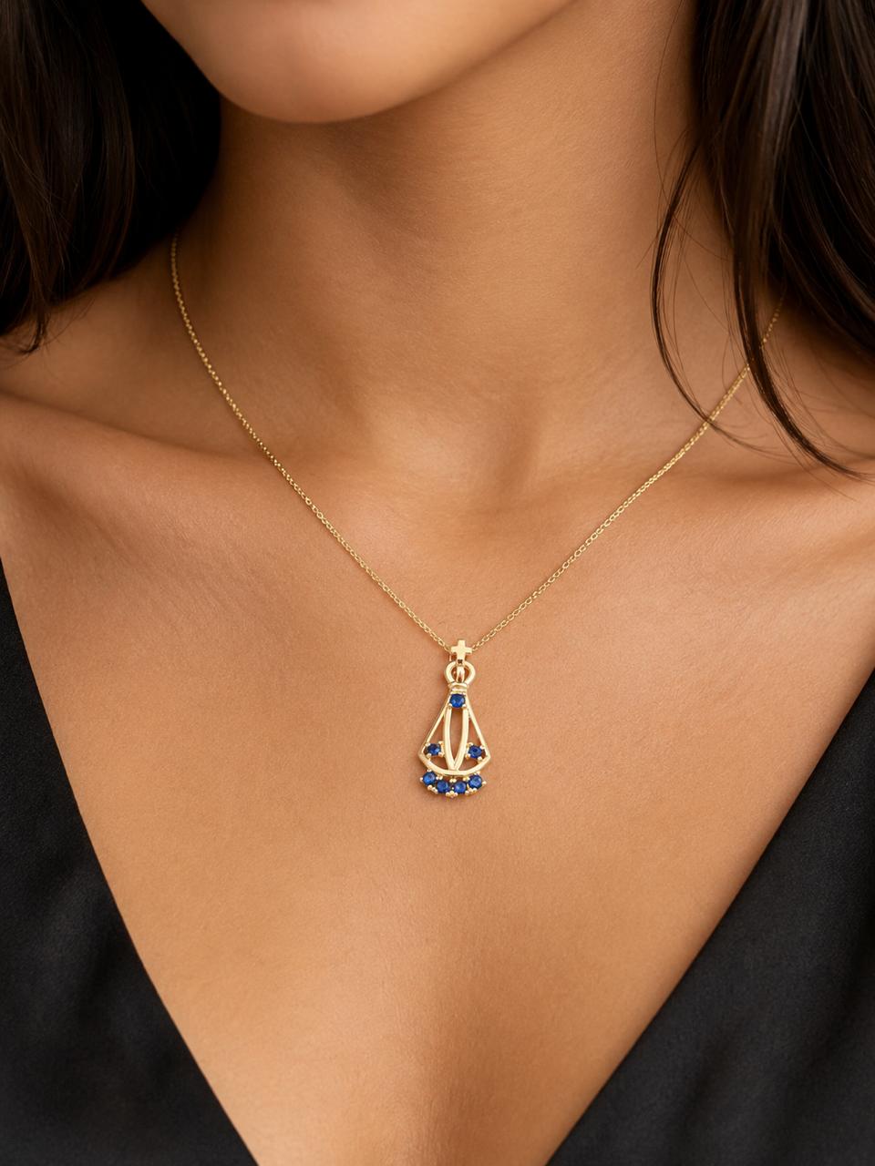 Colar Nossa Senhora Banhado a Ouro