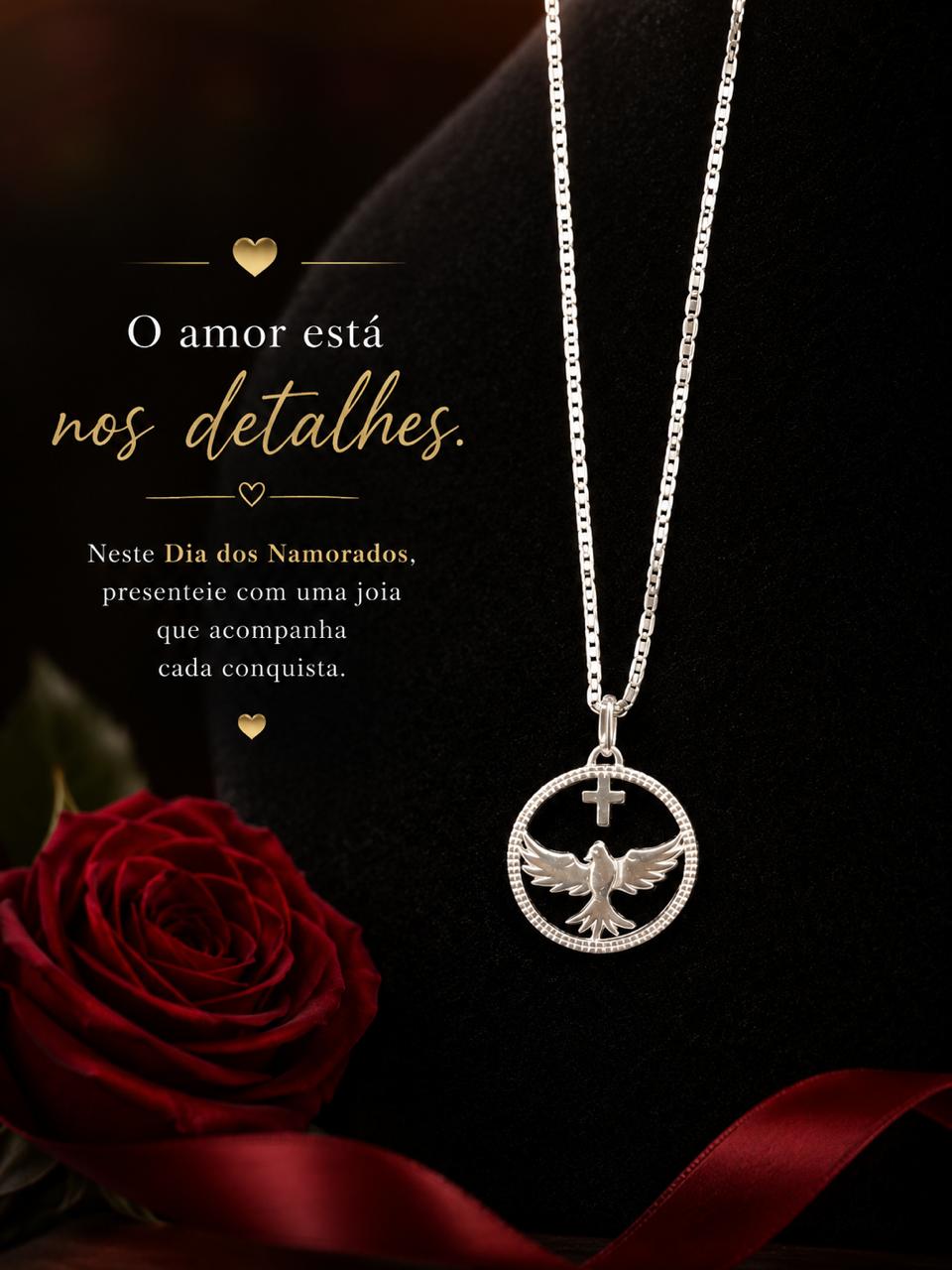 Colar Prata 925 Dia dos Namorados